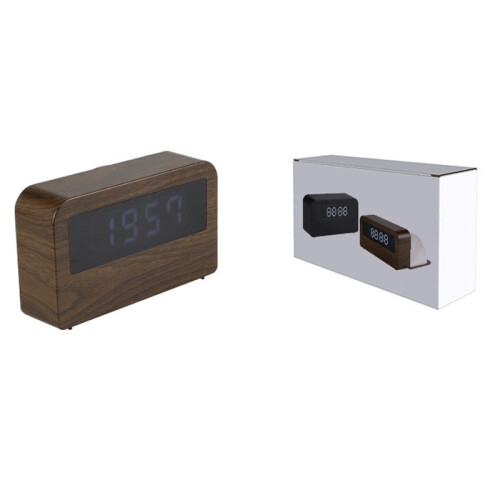 LED Book Night Light With Alarm Clock - Brown 1