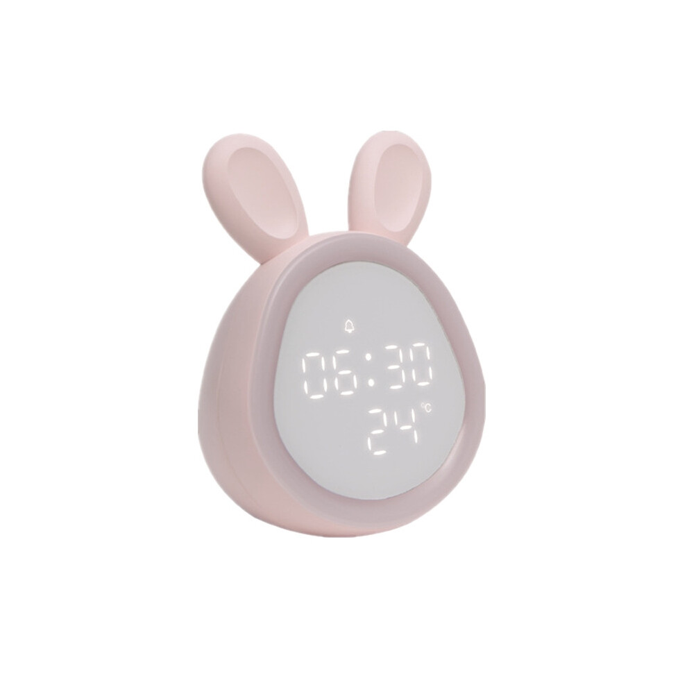 Rabbit Wake Up Digital Alarm Clock LED Night Light - Pink-image-OPC-PFY9PG2-NEW