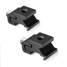 Black Metal Cold Shoe Flash Stand Adapter with 1/4-inch -20 Tripod Screw, Flash Bracket Camera Shoe Mount Adapter for Light Stand Tripod, Flash and Sp