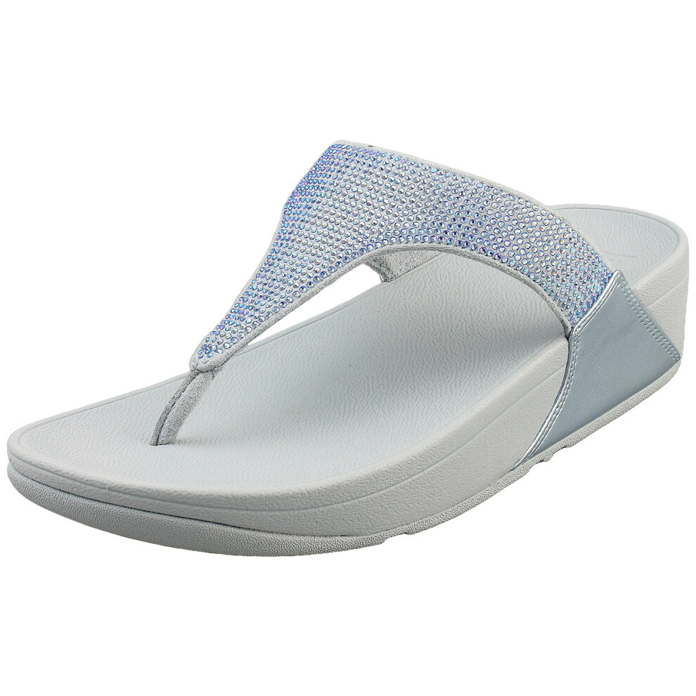 (6) FitFlop Lulu Crystal Embellished Womens Platform Sandals in Blue
