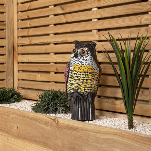 35cm Large Outdoor Plastic Owl Bird Deterrent 1