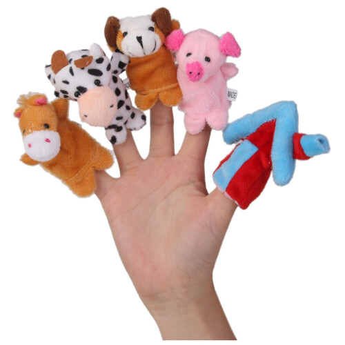 Old Farm Animals Finger dolls Children Toys 10pcs