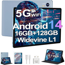 2025 Newest Tablet Androind 14 Tablet, 10.1 Inch tablet,16GB(8+8) RAM+128GB ROM 1TB TF, 5G+2.4G WiFi| BT 5.0|Octa Core|1280x800 IPS|13MP+8MP|6000mAh