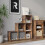 URBN Living (Rustic Brown) 6 Cube Step Storage Unit Shelf Organiser Bookcase 3