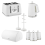 Swan Swan Serenity White Kettle 4 Slice Toaster BreadBin Canisters Mug Tree 1