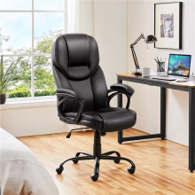 Big & Tall Executive Swivel Office Chair with Lumbar Support, Black