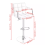 2PCS Faux Leather Swivel Bar Stools with Arms, Adjustable Chrome Base 12