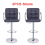 2PCS Faux Leather Swivel Bar Stools with Arms, Adjustable Chrome Base 3