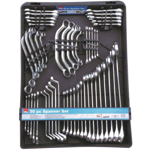 Hilka 50 Pc Metric Combination Spanner Set 6mm-32mm Stubby C S Type 2