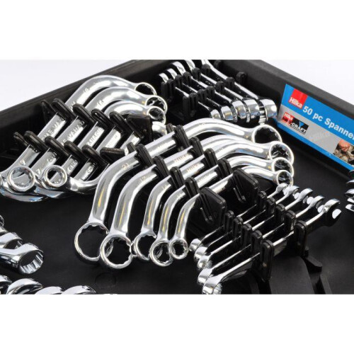 Hilka 50 Pc Metric Combination Spanner Set 6mm-32mm Stubby C S Type 1