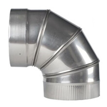 Olympia 3601372 6 in. Rhino Rigid 316L Stainless Steel 90 deg Adjustable Liner Elbow