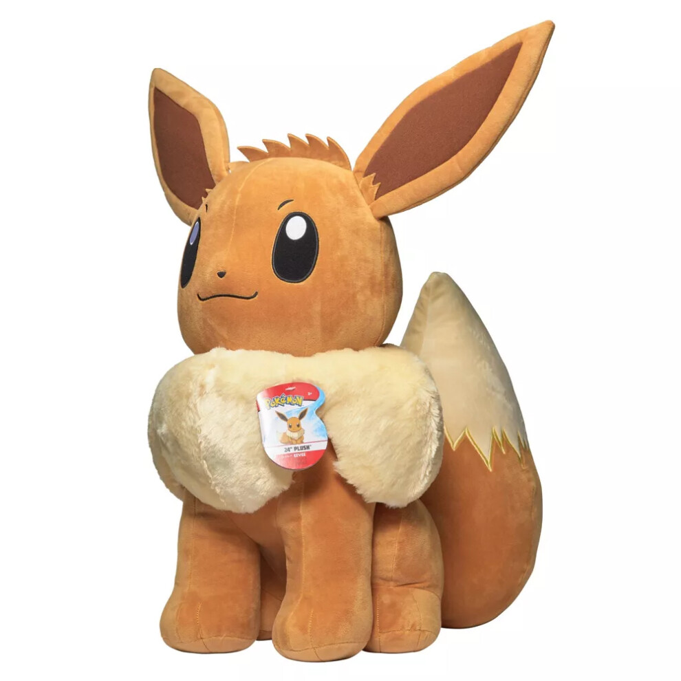 PokÃ©mon Eevee 24" Huge Plush Soft Toy Jazwares PKW3886