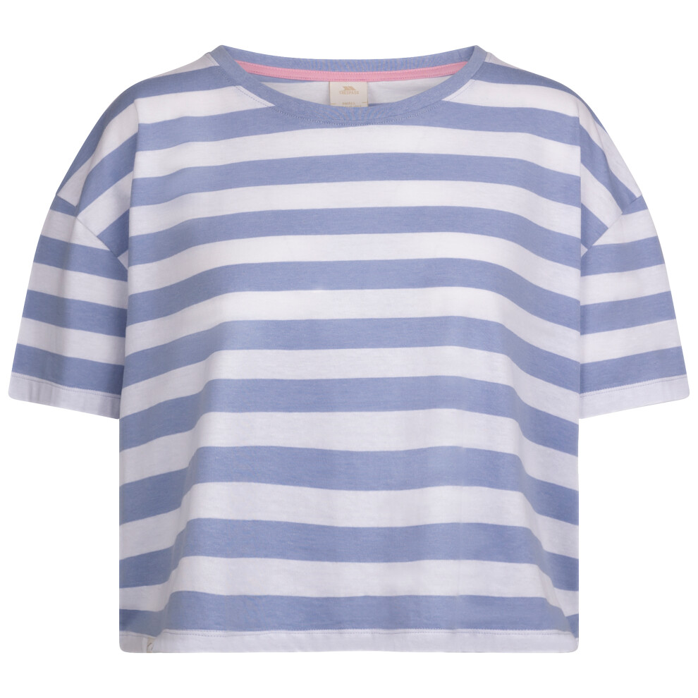 (14, Cool Blue Stripe) Trespass Womens Boxy Fit Casual T-Shirt Donna