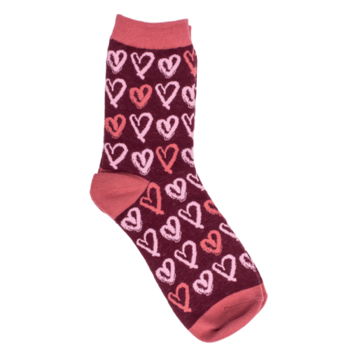 Ladies Heart Socks 3 Pack In Heart Shape Gift Box 2