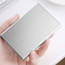 Anti Theft Brush Metal Card 10 Card Holder Stainless Steel Silver
