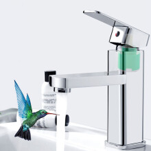 Square weighted faucet basin faucet hot and cold household bathroom