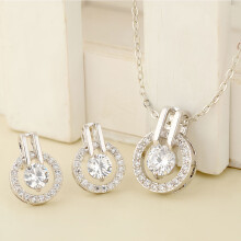 Collier ciel étoilé Boucles d'oreilles avec diamant Zircon parure de bijoux