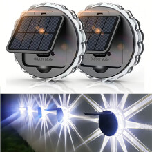 2pcs Petal Shape Solar Wall Lights white (Appliques solaires en forme de pétales)