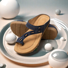 Women's flip flops with toe clip flat sandals 38
