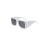 Retro large frame square letter B sunglasses personalized white 1