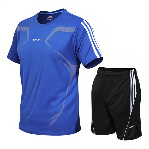 Quick-drying loose short-sleeved shorts suit 2XL