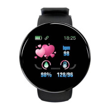 D18 blood pressure heart rate monitor fitness tracker smartwatch