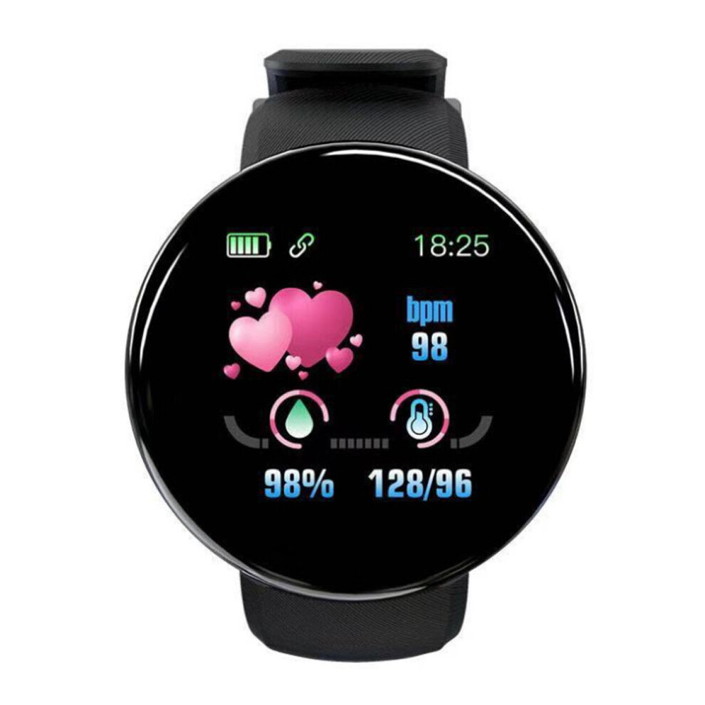 Jaoyeh Black D18 Blood Pressure Heart Rate Monitor Fitness Tracker Smartwatch
