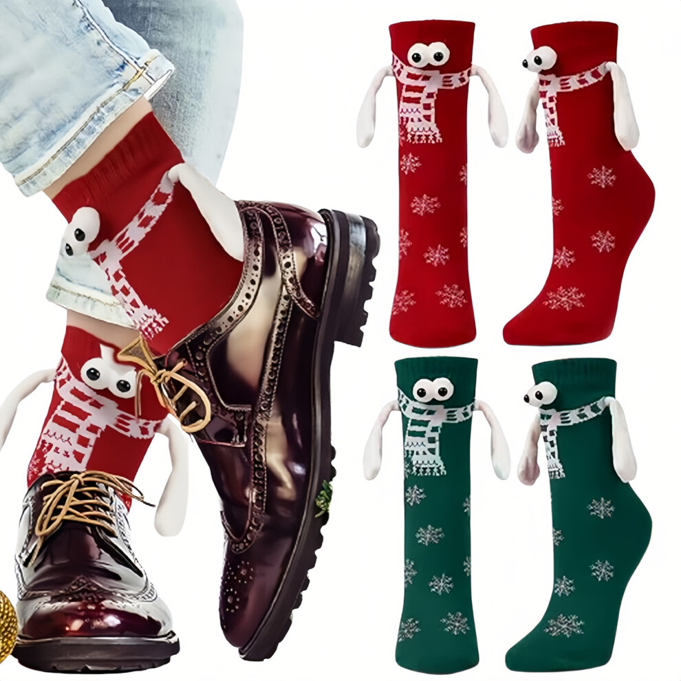 2 Pairs Funny Christmas Couple Holding Hands Socks Mix-image-OPC-PFJC7DB-NEW