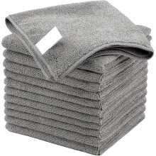 Microfiber Cleaning Cloth, All Purpose Microfiber Towels, Streak-free Cleaning Cloths, Pack Of 12, Grey, Size 30 X 30 Cm