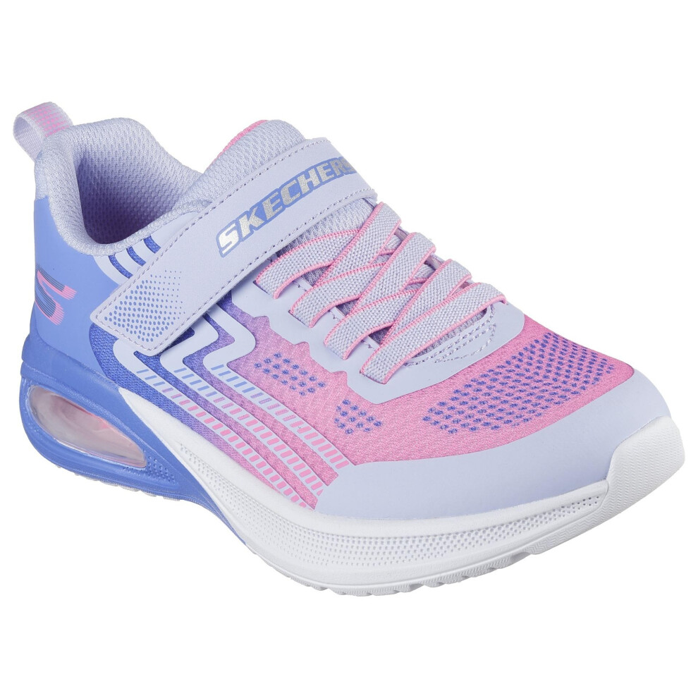 (1 UK, Blue/Lilac/Pink) Skechers Girls Microspec Max Advantage Shoes