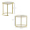 Homcom HOMCOM 2 Pcs Modern Coffee Table with Tempered Glass Side Tables Clear 3