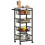 Homcom HOMCOM 4-Tier Kitchen Island on Wheels with 4 Pull-Out Baskets, Light Grey 2