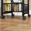 Homcom HOMCOM 4-Tier Kitchen Island on Wheels with 4 Pull-Out Baskets, Light Grey 5