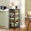 Homcom HOMCOM 4-Tier Kitchen Island on Wheels with 4 Pull-Out Baskets, Light Grey 1