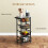 Homcom HOMCOM 4-Tier Kitchen Island on Wheels with 4 Pull-Out Baskets, Light Grey 4