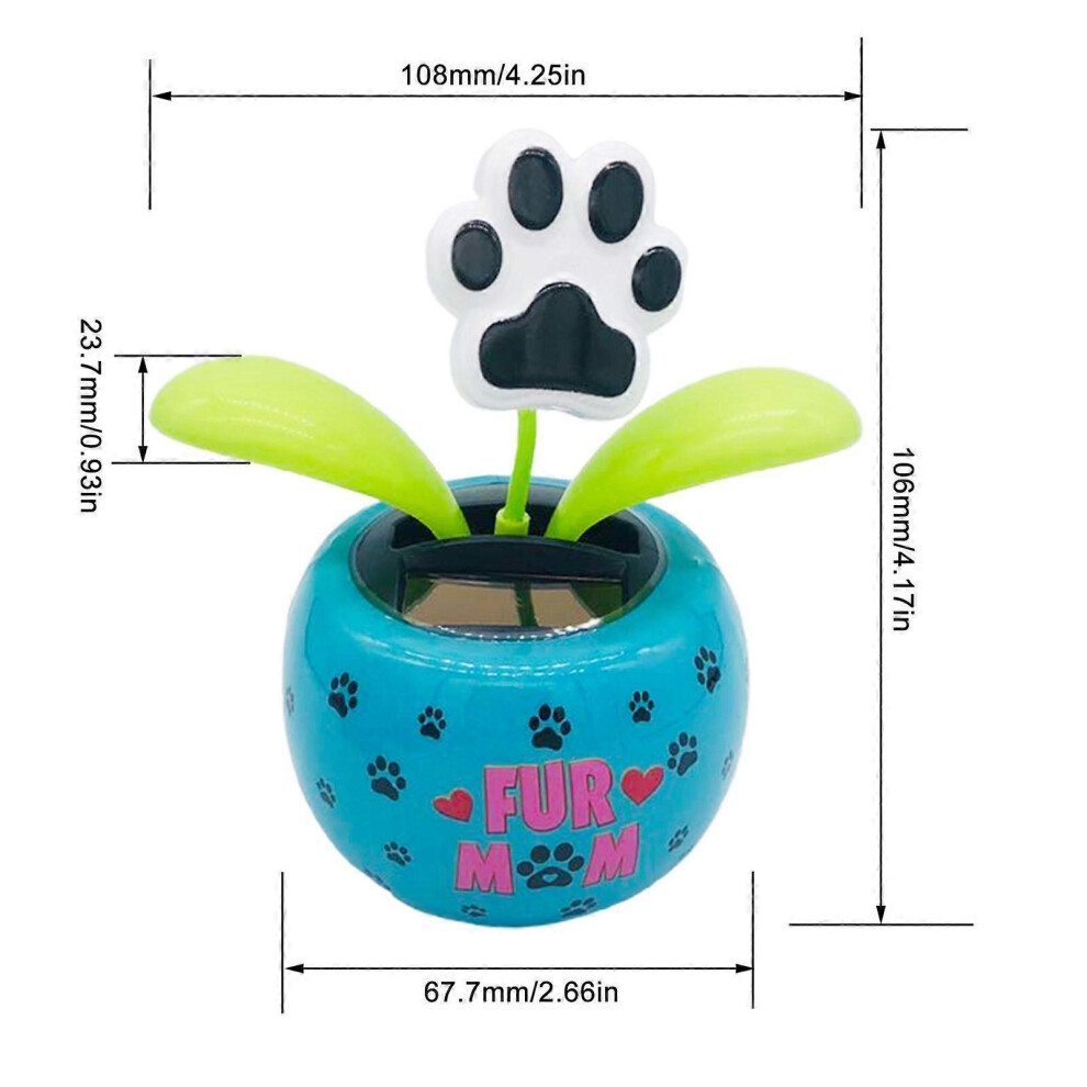 (Dog Paws, One size) Solar Dancing Flower | Solar Dancing Sunflower Toy Swinging Butterfly Flip Flap Animated Bobbleheads Dancer | Car Dashboard Decor-image-OPC-PFYB7GC-NEW