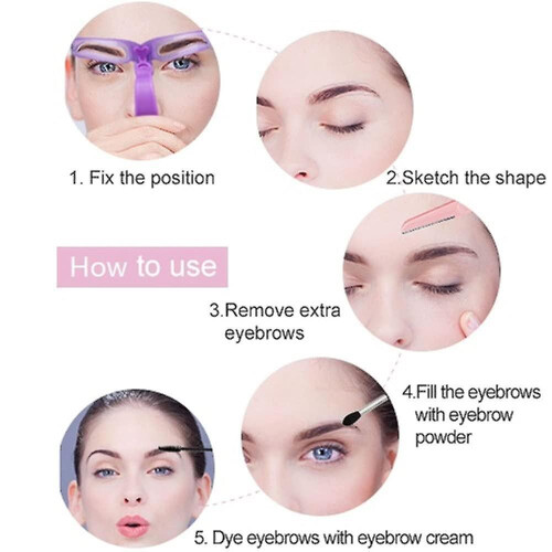 Eyebrow Stencils, Eyebrow Template, Eyebrow Shaping Kit,8 Styles Reusable Eyebrow Stencil with Handle And Strap, Washable 2