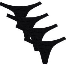 (M, black) Pack Of 4 Men's Strings