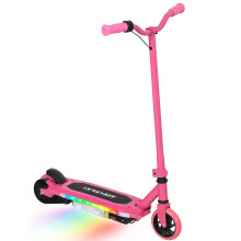 AIYAPLAY Electric Scooter for Ages 6-14 Years, with Colourful Lights, Pink