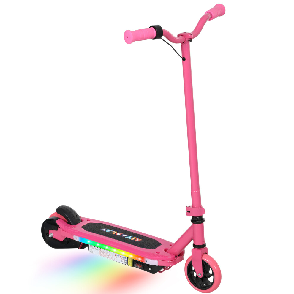 Aiyaplay Electric Scooter For Ages 6-14 Years, With Colourful Lights, Pink