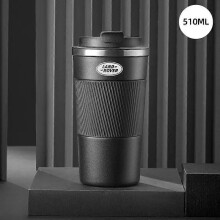(Black, One size) For Range Rover Discover 3 4 Executive Evoque Defender Freelander 510ml Car Coffee Mug Stainless Steel And Cold Coffee Cup Kettles