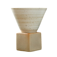 (White, One size) Coarse Pottery Espresso Cup Creative Tea Cup With Base Vintage Ceramic Personal Tea Cup Multicolor 200 Ml
