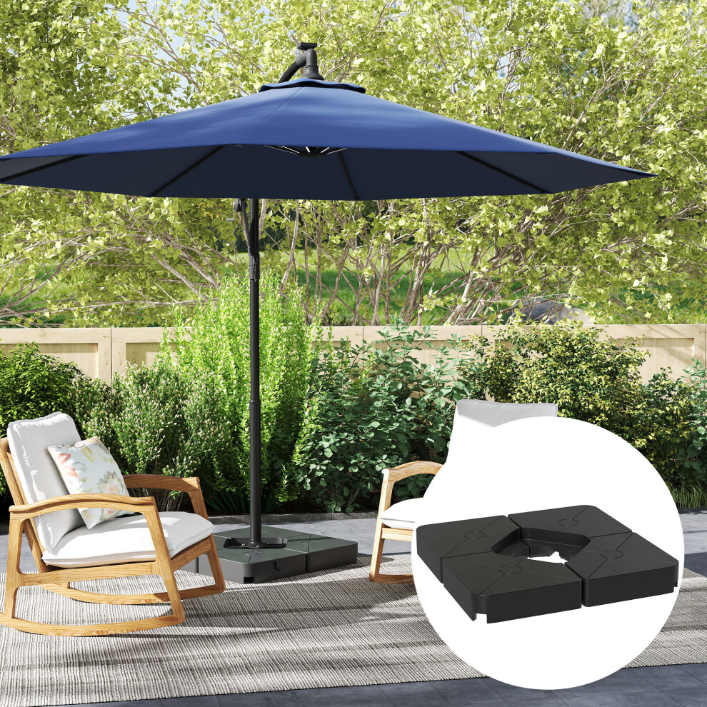 Outsunny Umbrella Weights For Offset Parasols, 64Kg Sand/55Kg Water Filled