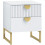 Homcom HOMCOM Bedside Table with 2 Drawers, Modern Side Table, White 9