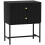 Homcom HOMCOM Modern Bedside Table with 2 Drawers for Bedroom, Black 9
