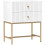 Homcom HOMCOM Modern Bedside Table with 2 Drawers for Bedroom, White 9