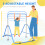 Homcom HOMCOM Kids Gymnastic Bar w/ Adjustable Height, Foldable Training Bar - Blue 4