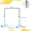 Homcom HOMCOM Adjustable Kids Gymnastics Bar Horizontal Training Steel, Light Blue 3