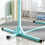 Homcom HOMCOM Adjustable Kids Gymnastics Bar Horizontal Training Steel, Light Blue 7
