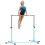 Homcom HOMCOM Adjustable Kids Gymnastics Bar Horizontal Training Steel, Light Blue 2